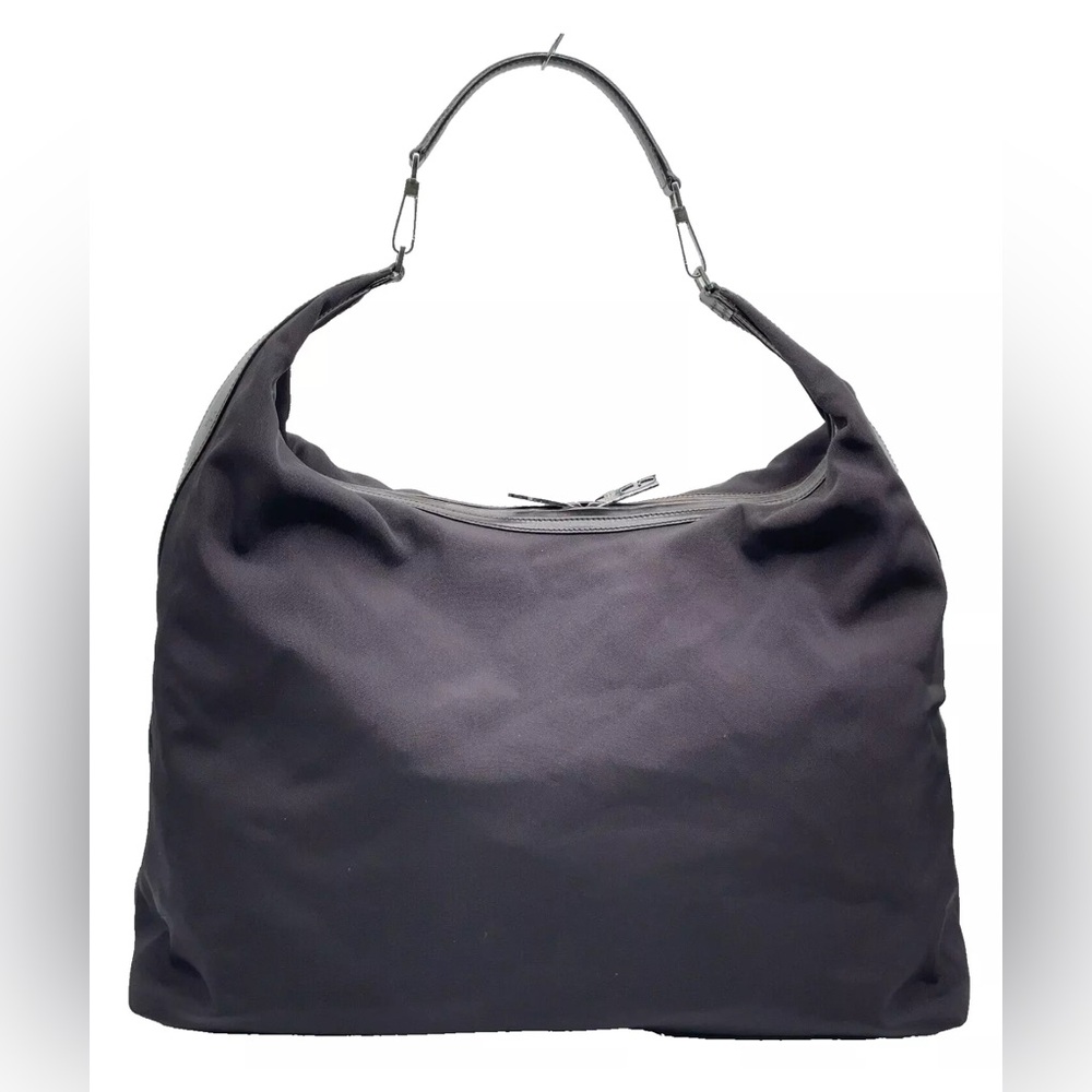 Authentic Gucci Vinatge Nylon Brown Large Hobo shoulder bag/Weekend/travel bag - Picture 2 of 16